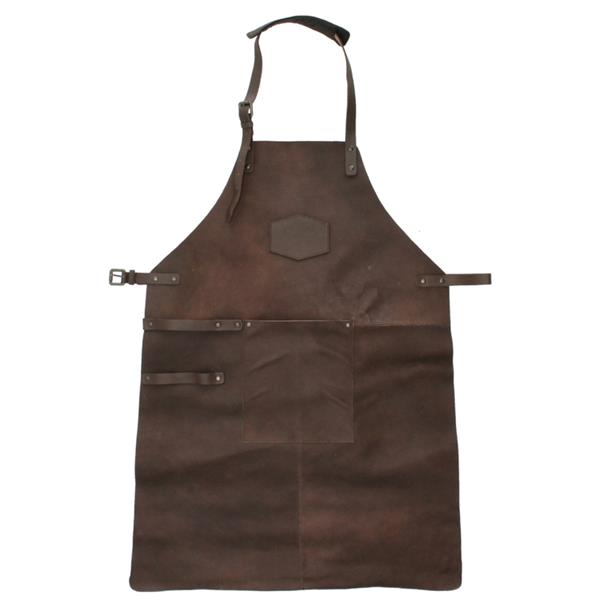 Grote foto leren schort darkbrown huis en inrichting keukens