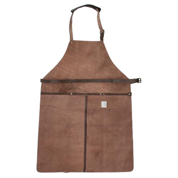 Grote foto leren schort darkbrown huis en inrichting keukens