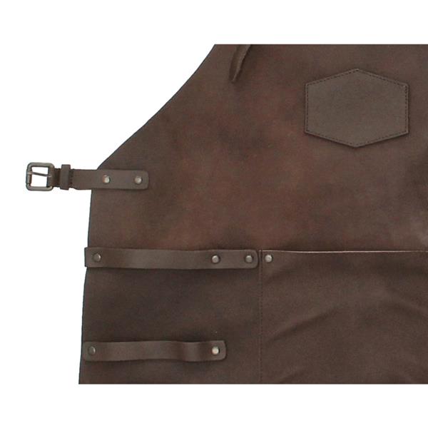 Grote foto leren schort darkbrown huis en inrichting keukens