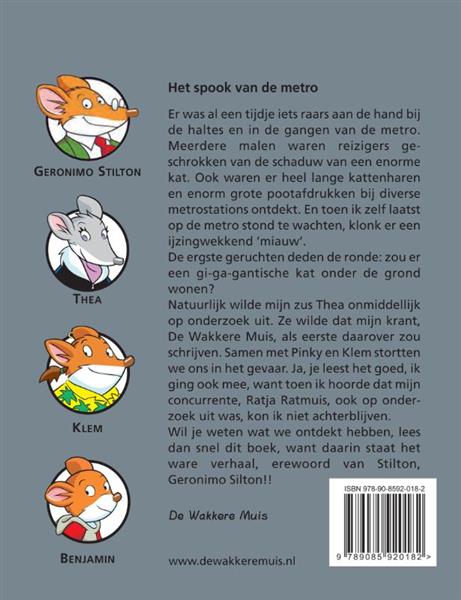 Grote foto het spook van de metro geronimo stilton 17 boeken jeugd 13 jaar en ouder