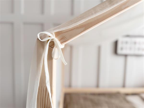 Grote foto tule klamboe voor bedhuis type b wit kinderen en baby complete kinderkamers