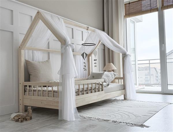Grote foto tule klamboe voor bedhuis type a wit kinderen en baby complete kinderkamers