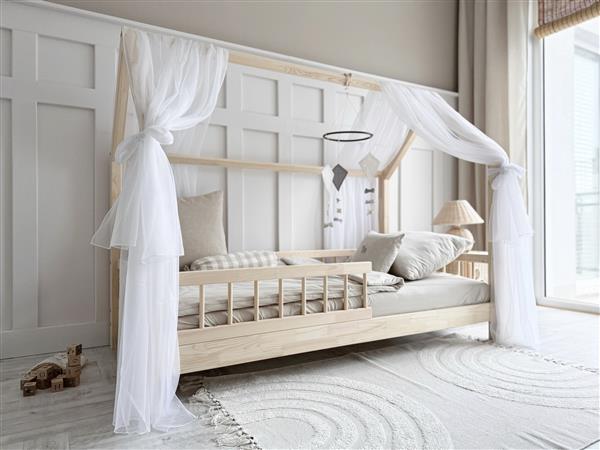 Grote foto tule klamboe voor bedhuis type a wit kinderen en baby complete kinderkamers