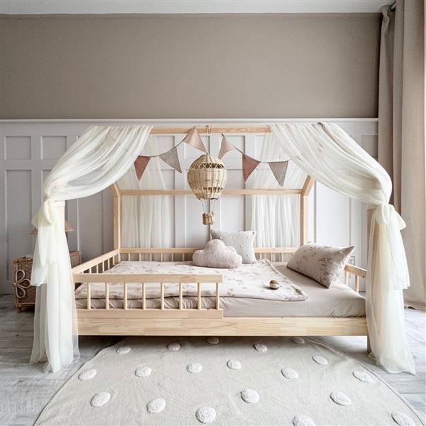 Grote foto tule klamboe voor bedhuis type a wit kinderen en baby complete kinderkamers