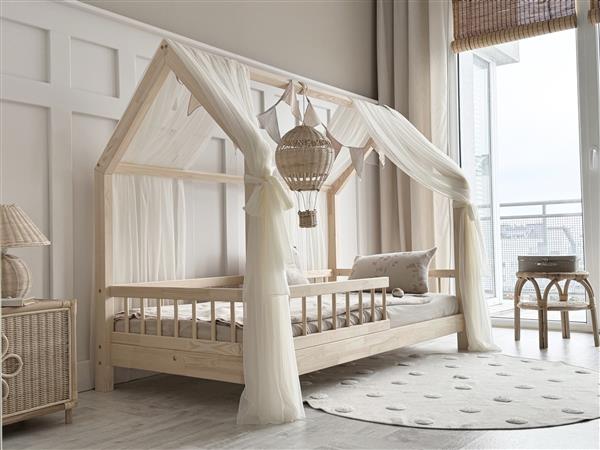 Grote foto tule klamboe voor bedhuis type a wit kinderen en baby complete kinderkamers