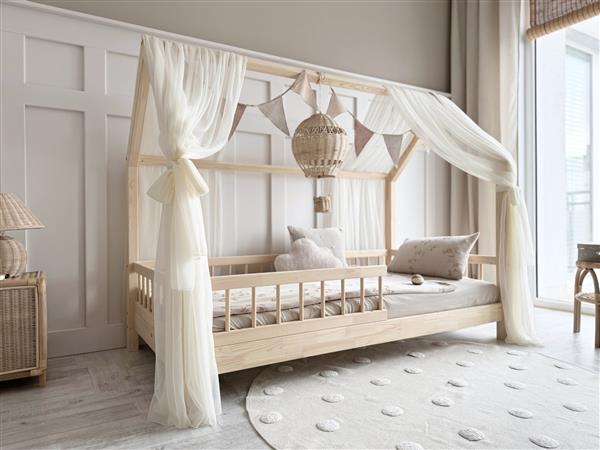 Grote foto tule klamboe voor bedhuis type a wit kinderen en baby complete kinderkamers