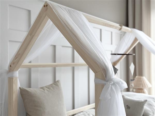 Grote foto tule klamboe voor bedhuis type a wit kinderen en baby complete kinderkamers