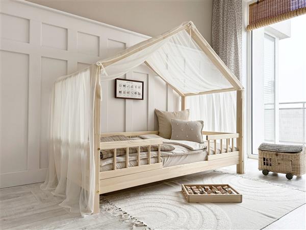 Grote foto tule klamboe voor bedhuis type b wit kinderen en baby complete kinderkamers