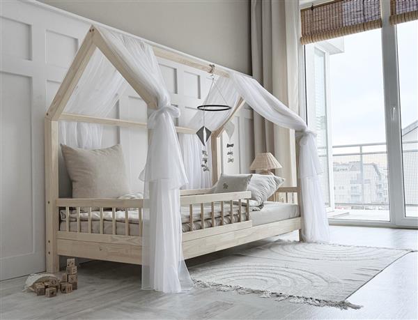 Grote foto tule klamboe voor bedhuis type a wit kinderen en baby complete kinderkamers