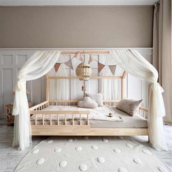Grote foto tule klamboe voor bedhuis type a wit kinderen en baby complete kinderkamers
