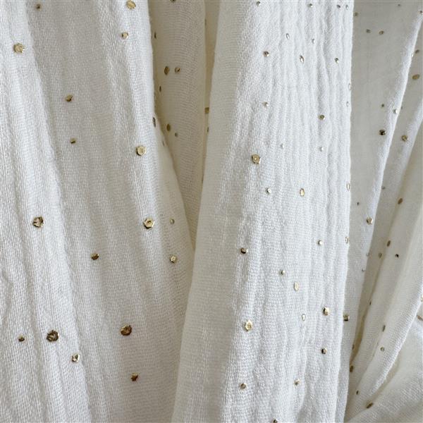 Grote foto mousseline klamboe met details voor bedhuis type b wit met gouden sterren kinderen en baby complete kinderkamers
