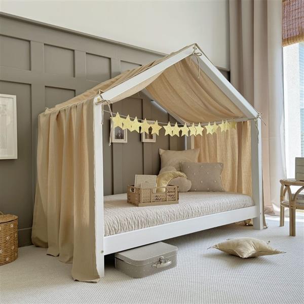 Grote foto mousseline klamboe voor bedhuis type b vanilla kinderen en baby complete kinderkamers