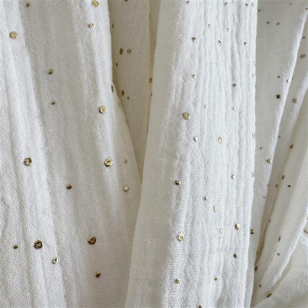 Grote foto mousseline klamboe met details voor bedhuis type a wit met gouden sterren kinderen en baby complete kinderkamers