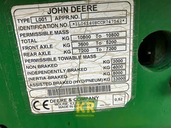 Grote foto john deere 6140r 64846 agrarisch tractoren