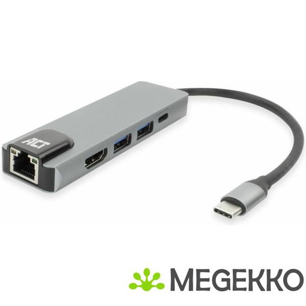 Grote foto act ac7091 laptop dock poortreplicator bedraad usb 3.2 gen 1 3.1 gen 1 type c grijs computers en software overige computers en software