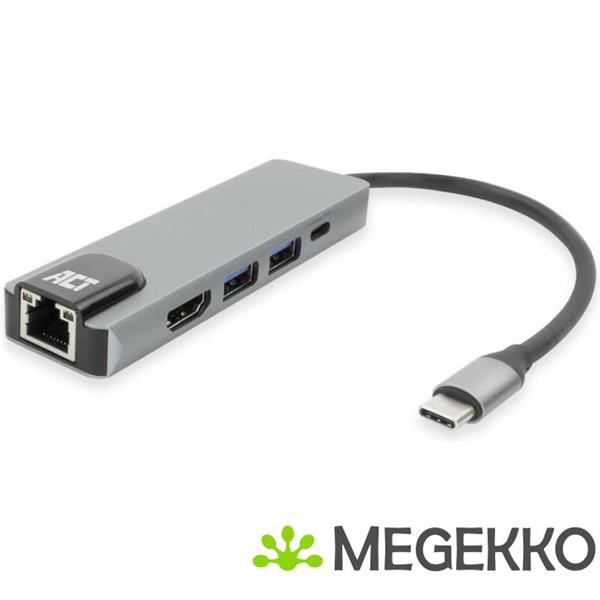 Grote foto act ac7091 laptop dock poortreplicator bedraad usb 3.2 gen 1 3.1 gen 1 type c grijs computers en software overige computers en software