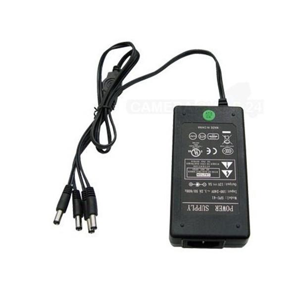 Grote foto 12 volt 2a camera adapter 4 aansluitingen dc12v2a 4p audio tv en foto videobewakingsapparatuur
