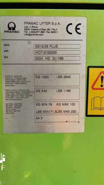 Grote foto pramac gx12 35 stapelaar 1200 kg 3.5 mt hefhoogte doe het zelf en verbouw hefwerktuigen
