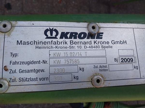 Grote foto krone kw 15.02 14 t schudder agrarisch harken