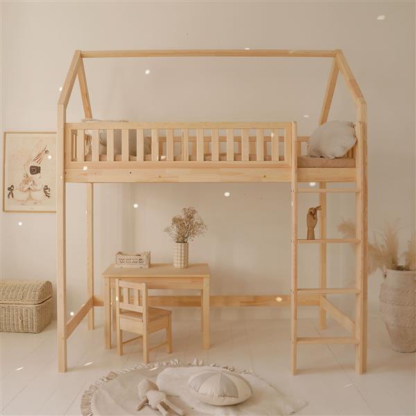 Grote foto hoogslaper bedhuis bianco loft 160 190 200x90cm 160x90 kinderen en baby complete kinderkamers