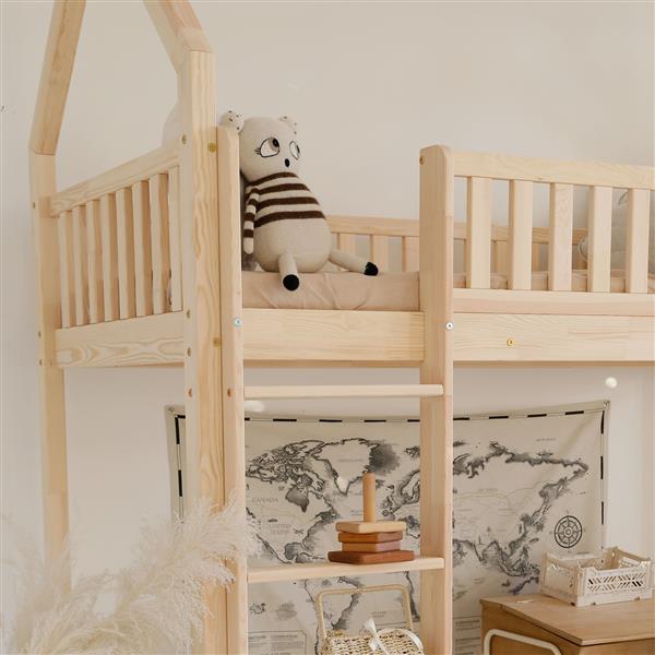 Grote foto hoogslaper bedhuis bianco loft 160 190 200x90cm 160x90 kinderen en baby complete kinderkamers