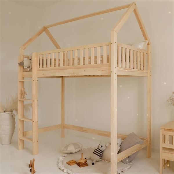 Grote foto hoogslaper bedhuis bianco loft 160 190 200x90cm 160x90 kinderen en baby complete kinderkamers