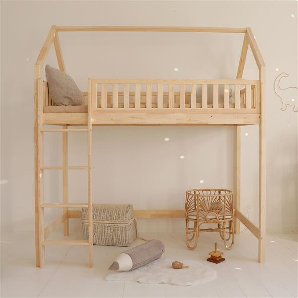 Grote foto hoogslaper bedhuis bianco loft 160 190 200x90cm 160x90 kinderen en baby complete kinderkamers