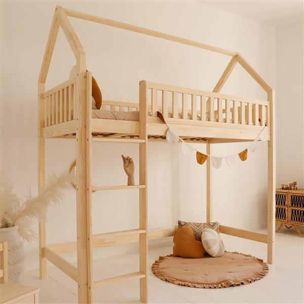 Grote foto hoogslaper bedhuis bianco loft 160 190 200x90cm 160x90 kinderen en baby complete kinderkamers