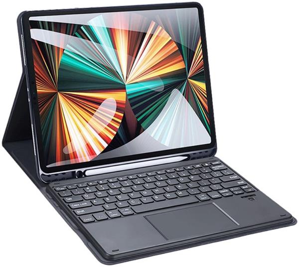 Grote foto dux ducis ipad pro 12.9 2020 2021 hoes bluetooth toetsenbord qwerty computers en software overige computers en software