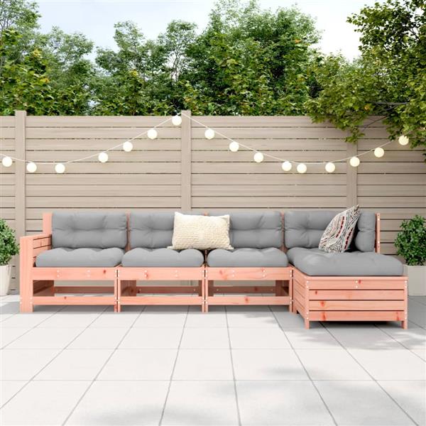 Grote foto vidaxl 5 delige loungeset massief douglas vurenhout tuin en terras tuinmeubelen