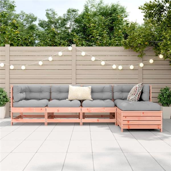 Grote foto vidaxl 5 delige loungeset massief douglas vurenhout tuin en terras tuinmeubelen