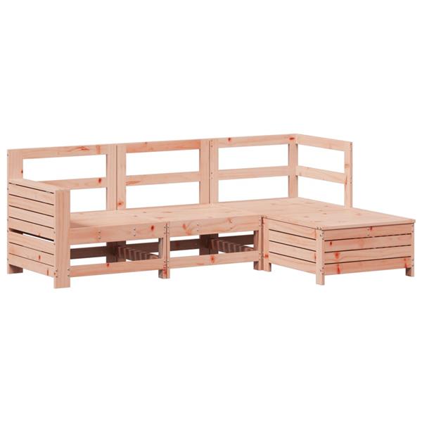 Grote foto vidaxl 4 delige loungeset massief douglas vurenhout tuin en terras tuinmeubelen