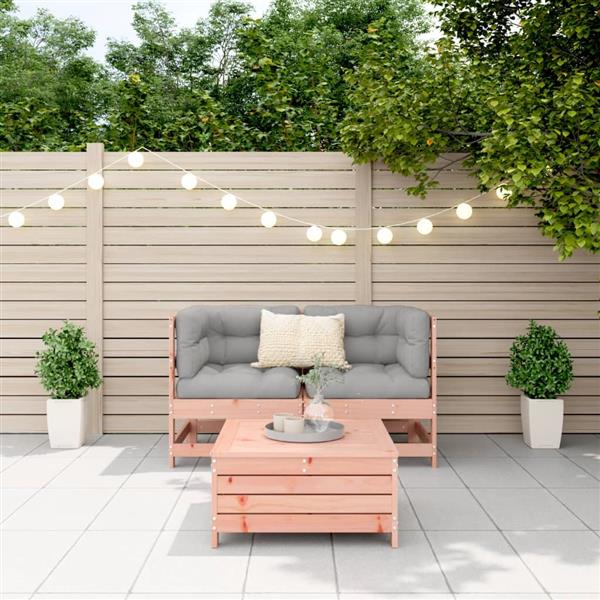 Grote foto vidaxl 3 delige loungeset massief douglas vurenhout tuin en terras tuinmeubelen
