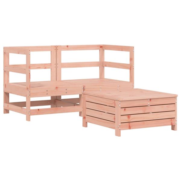 Grote foto vidaxl 3 delige loungeset massief douglas vurenhout tuin en terras tuinmeubelen