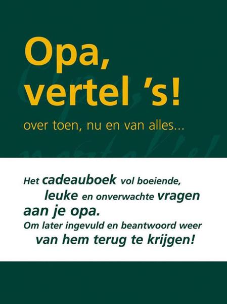 Grote foto opa vertel vertel s serie boeken psychologie