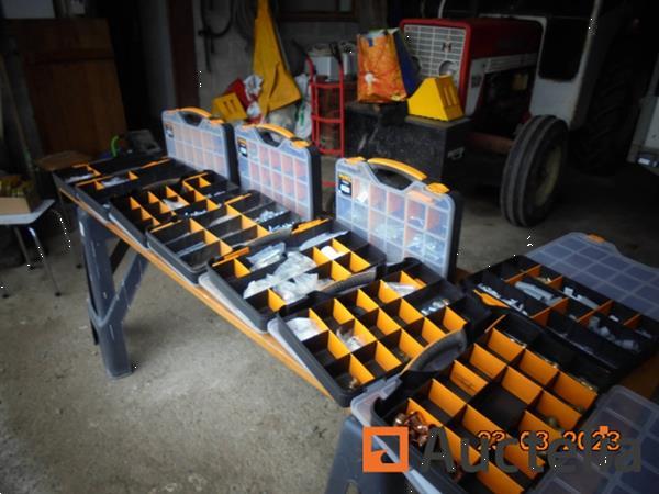 Grote foto perel organizer dozen met hardware doe het zelf en verbouw onderdelen en accessoires