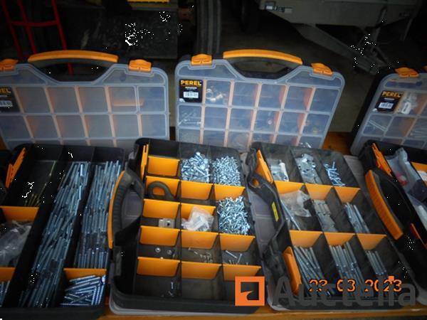 Grote foto perel organizer dozen met hardware doe het zelf en verbouw onderdelen en accessoires