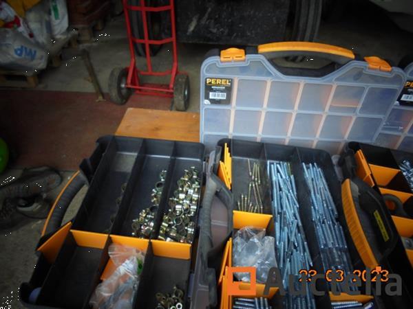 Grote foto perel organizer dozen met hardware doe het zelf en verbouw onderdelen en accessoires