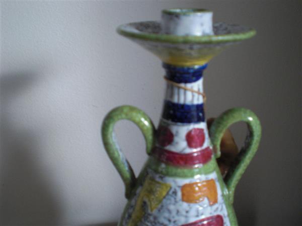 Grote foto kandelaar keramiek likeurfles jaren 60 antiek en kunst kandelaars
