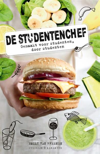 Grote foto de studentenchef boeken kookboeken