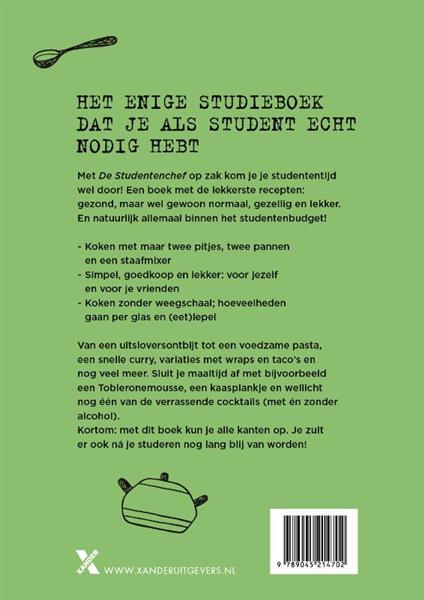 Grote foto de studentenchef boeken kookboeken