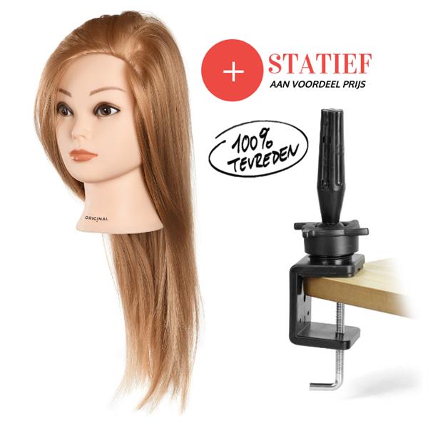 Grote foto oefenhoofd anabelle blond statief kleding dames sieraden