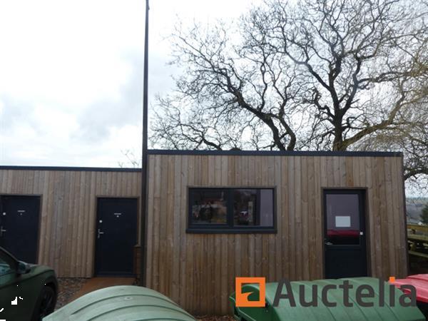 Grote foto set van 4 containers omgebouwd tot kantine met keuken opslag en zijterras doe het zelf en verbouw containers