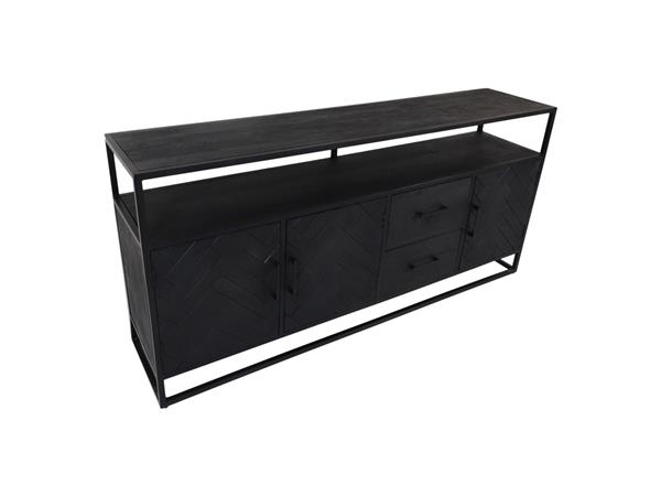 Grote foto dressoir verona 180 cm zwart mangohout visgraat huis en inrichting eettafels