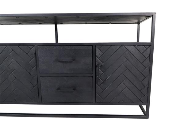 Grote foto dressoir verona 180 cm zwart mangohout visgraat huis en inrichting eettafels