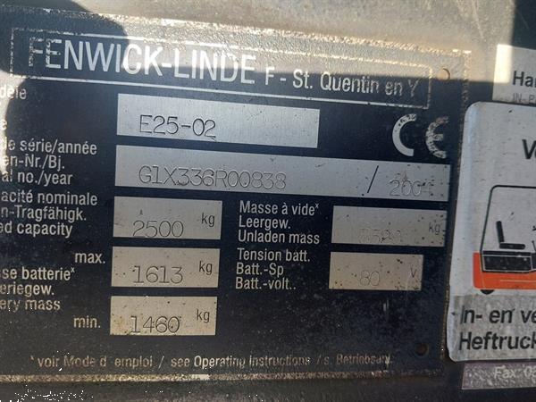 Grote foto linde 2.5 electro agrarisch heftrucks