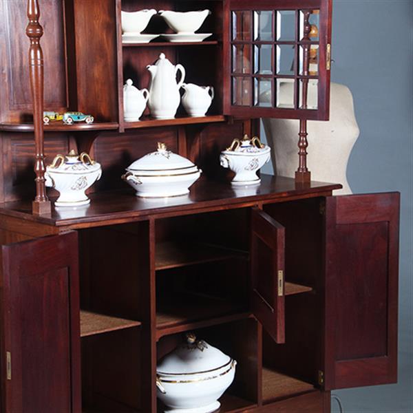 Grote foto strak en chique hollands massief mahonie buffet ca 1895 no.271725 antiek en kunst stoelen en banken