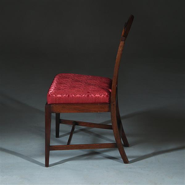 Grote foto zeer comfortabel stel van 8 regency eetkamerstoelen net nieuw gestoffeerd no.272000 antiek en kunst stoelen en banken