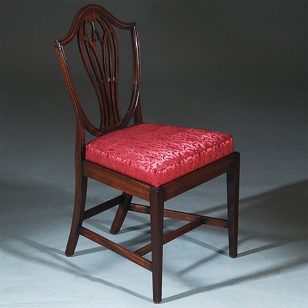 Grote foto zeer comfortabel stel van 8 regency eetkamerstoelen net nieuw gestoffeerd no.272000 antiek en kunst stoelen en banken