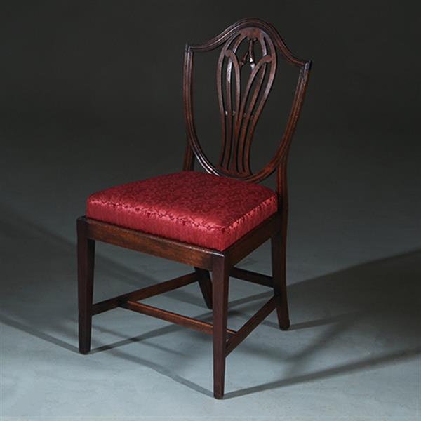 Grote foto zeer comfortabel stel van 8 regency eetkamerstoelen net nieuw gestoffeerd no.272000 antiek en kunst stoelen en banken